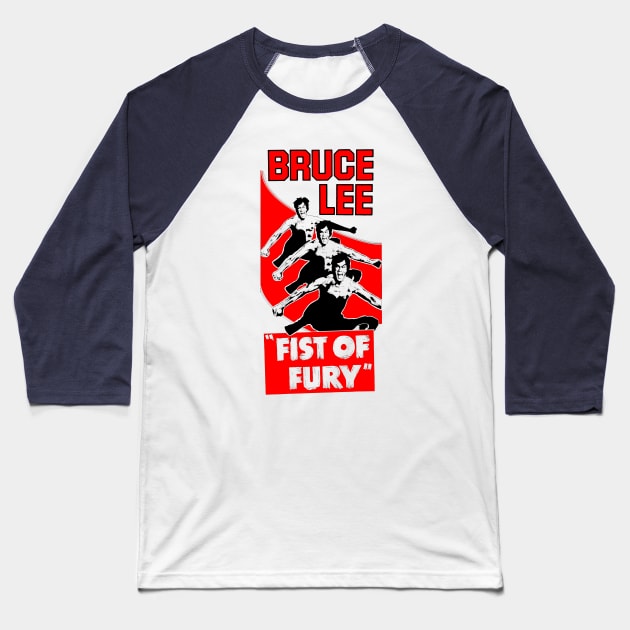 Fist Of Fury Baseball T-Shirt by TEEVEETEES